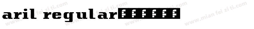 aril regular字体转换